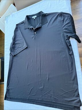 Peter Millar Men’s Black Polo Shirt with Button Placket